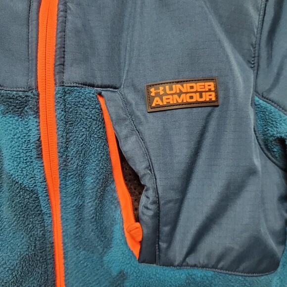 Under Armour Fleece Jacket Techno Teal Young Medium NWT - Picture 5 of 9